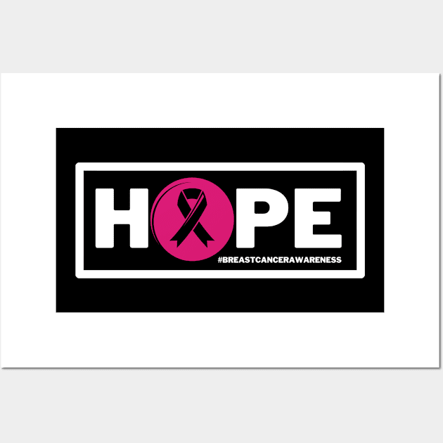 Hope - Breast cancer awareness Wall Art by Adisa_store